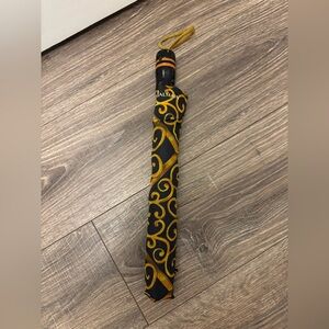 Balmain Vintage Green And Gold Baroque Printed Umbrella